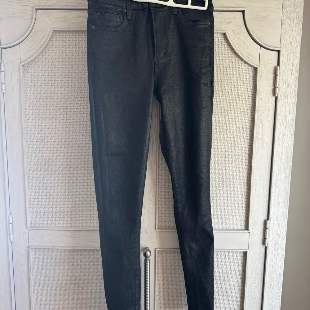 Black wax coated Citizens Of Humanity High-Rise Skinny Jeans